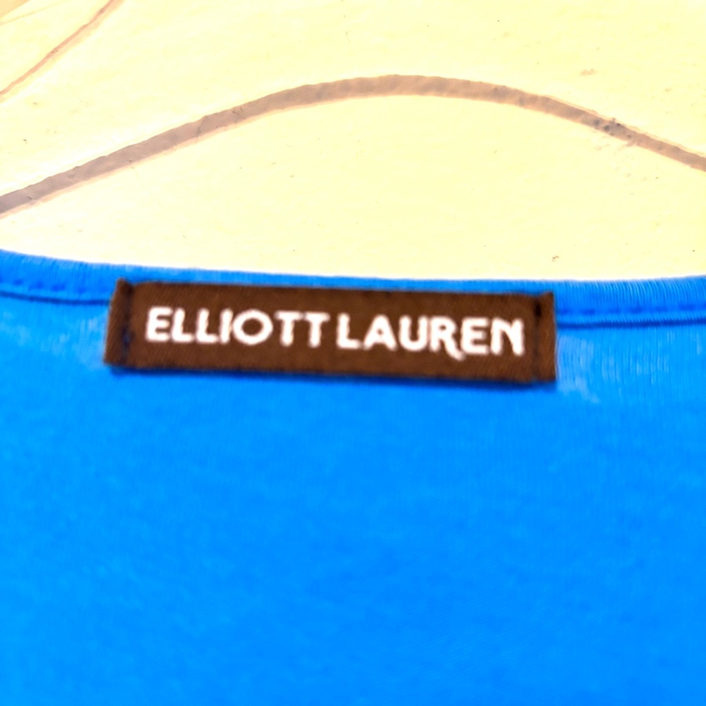 Elliott Lauren Wrap Ruched 3/4 Sleeve Top Medium - Picture 2 of 6
